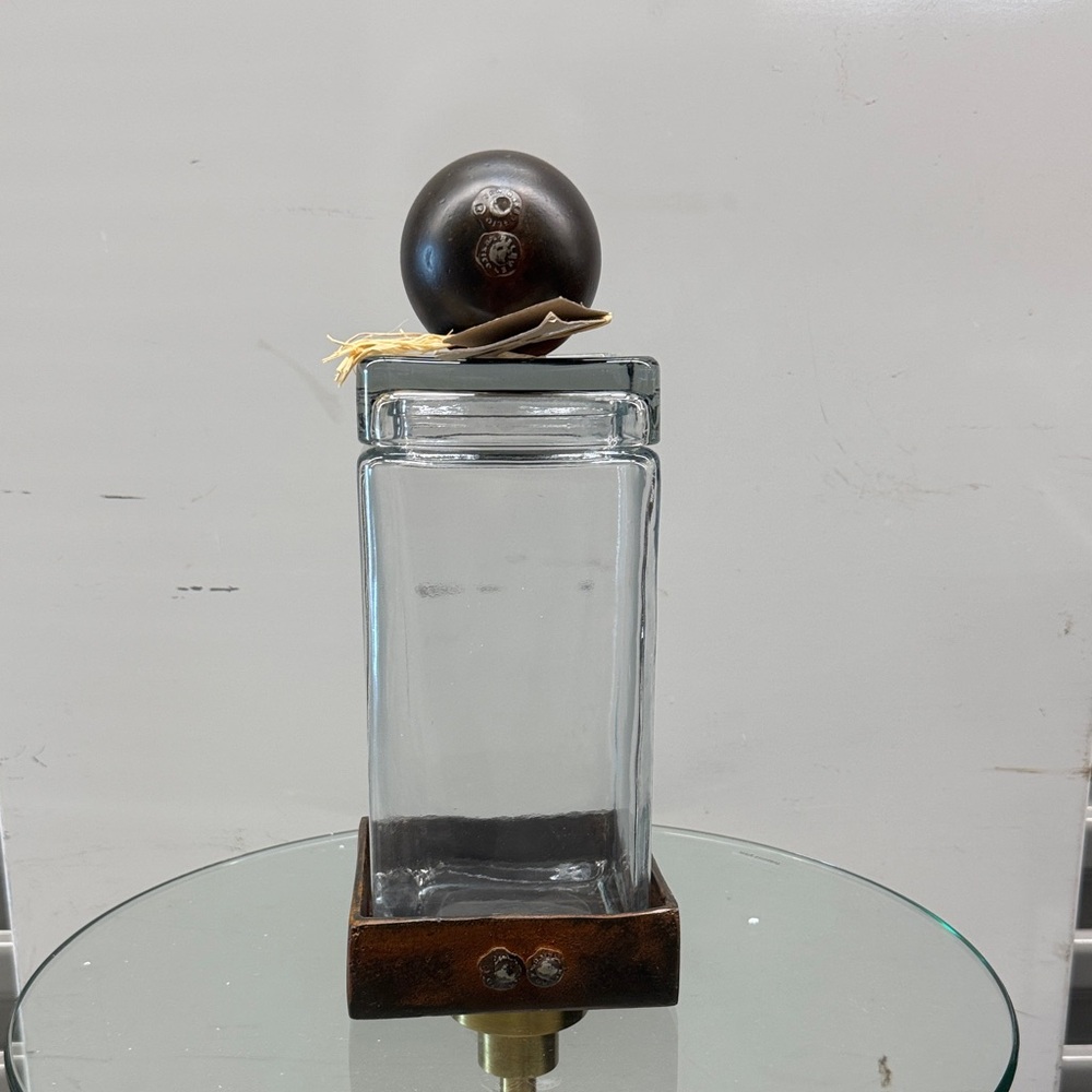 Jan Barboglio Elegant Glass jar with Dark Brown Cap